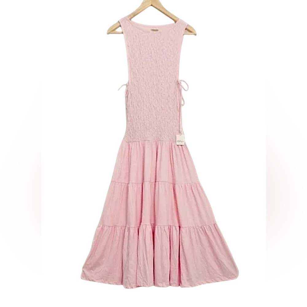 3011. FREE PEOPLE Sterling Maxi Dress in Pink Chalk NWT $98 - Picture 3 of 8